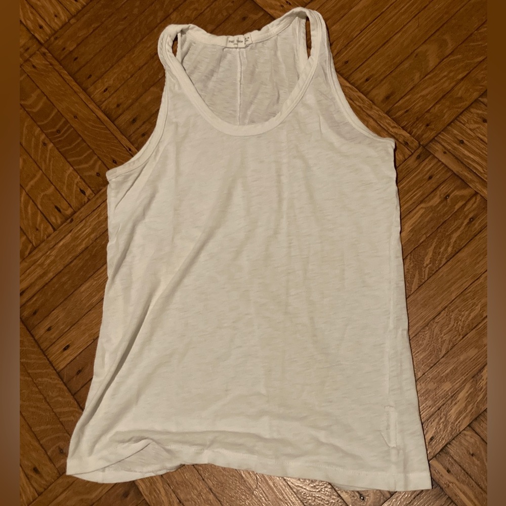 EUC White Rag & Bone cotton racer back tank size small